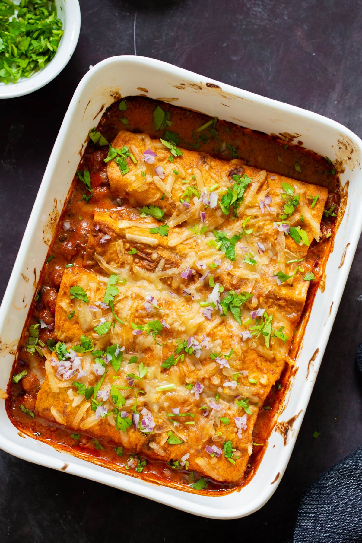 Butter Chicken Enchiladas (nut-free and soy-free with gluten-free option)