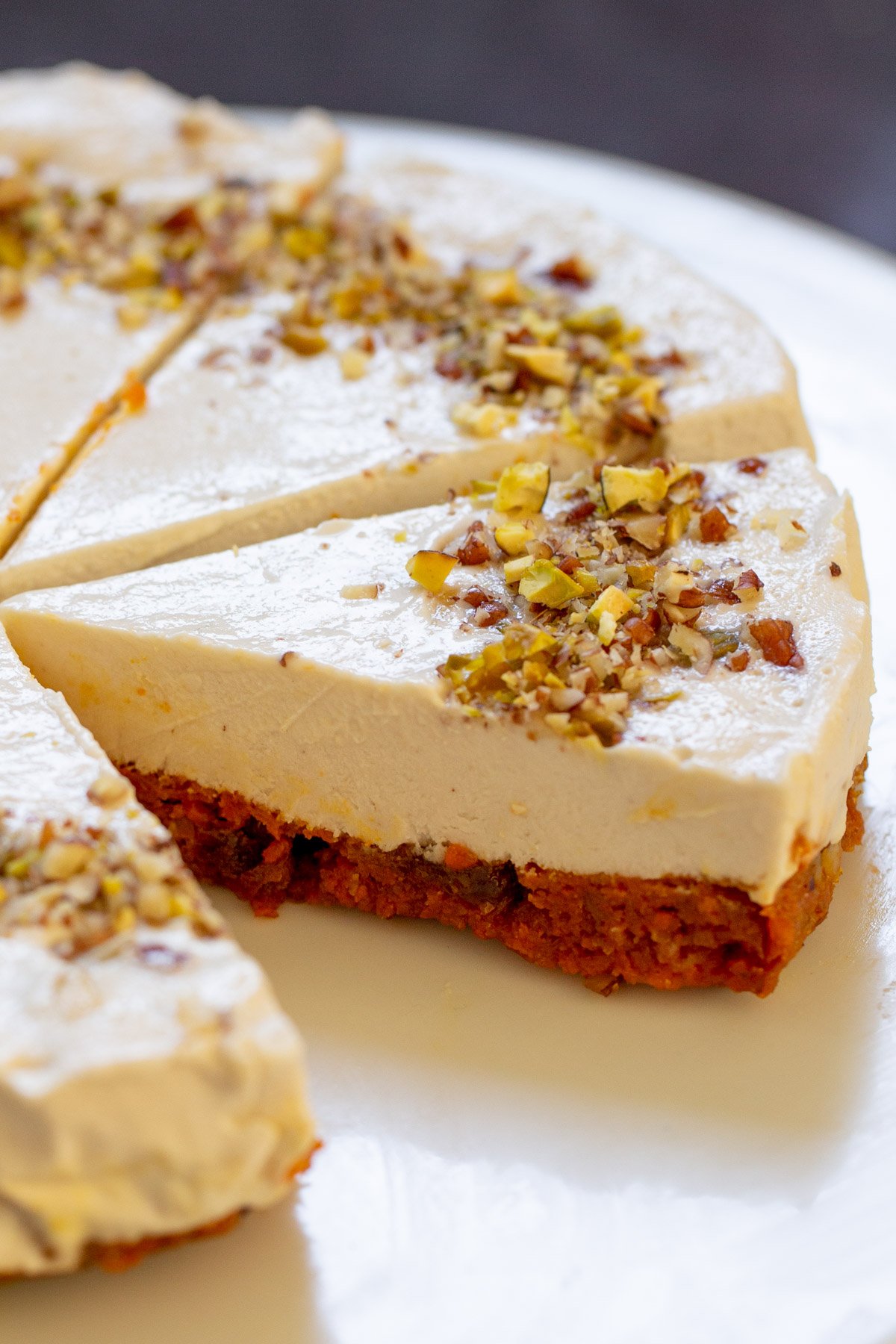 No-Bake Carrot Halwa Cheesecake  grain-free Indian Fusion dessert