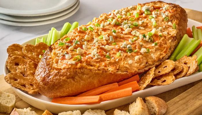 Bread Bowl Buffalo Chicken Dip